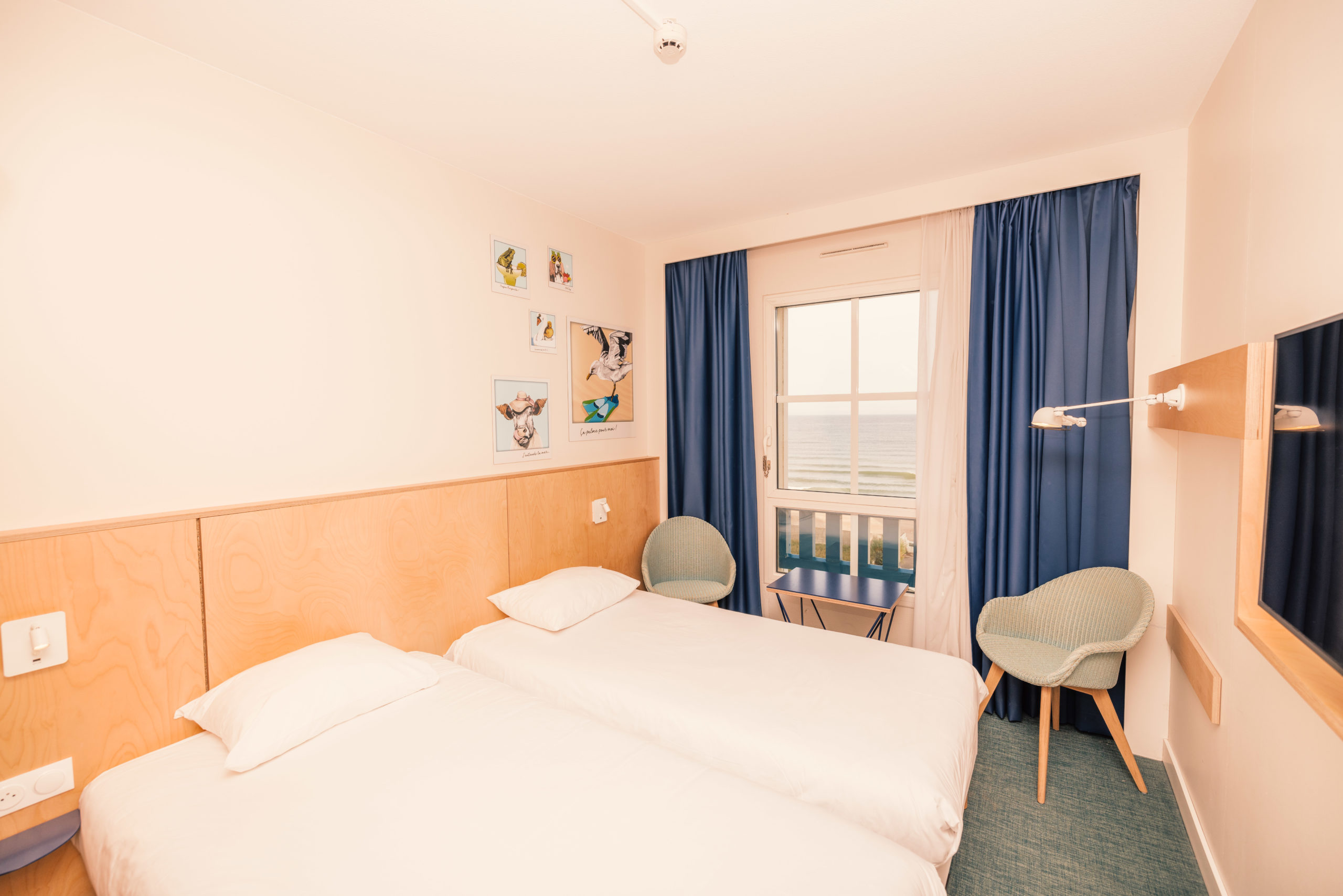 Chambre Twin double vue mer - Ibis Styles Deauville Villers sur Mer